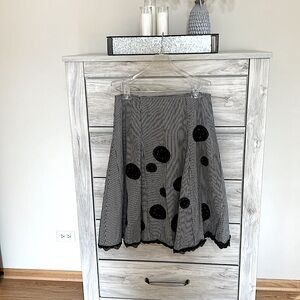 Artistic Checkered Skirt by Weeds - Black & White - Size 10